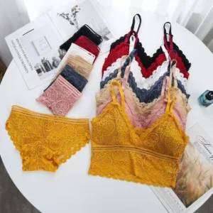 (30-36)Elegant Brallete and Panty Set Free Size For (047)