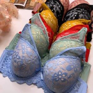 (38-46)Elegant Full Coverage Thin Pad UnderWire Bra (167)